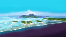 Xl French Polynesia Bora Bora Aerial View Lagoons