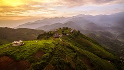 Xl Vietnam Sapa Tour Topas Ecolodge Aerial View Sunset