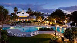 Xl Florida Hotel Plantation On Crystal River Evening Pool River USA