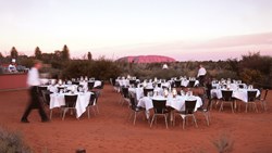 XL Australia Ayers Rock Dinner Sunset View Waiter Northern Territory