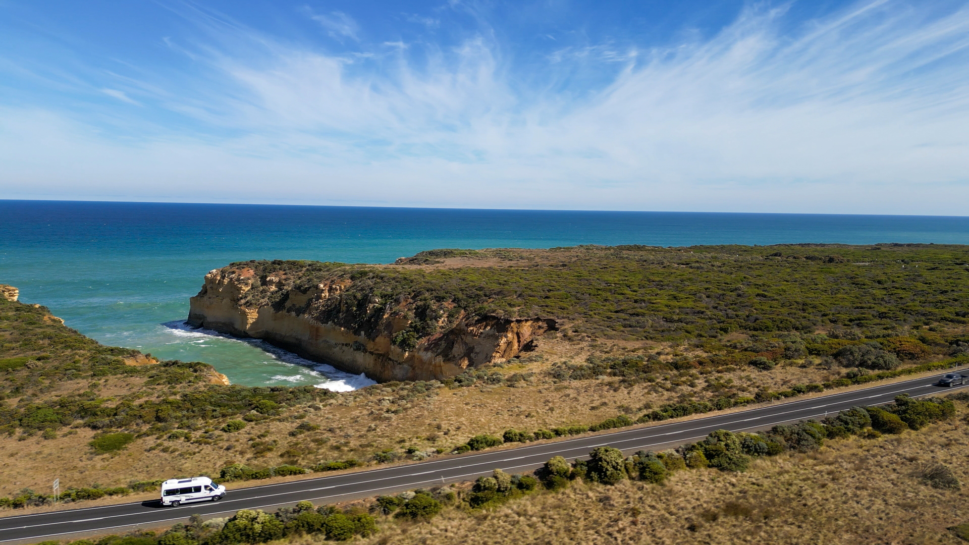 Small Australia Motorhome Maui Great Ocean Road Aerial (1)