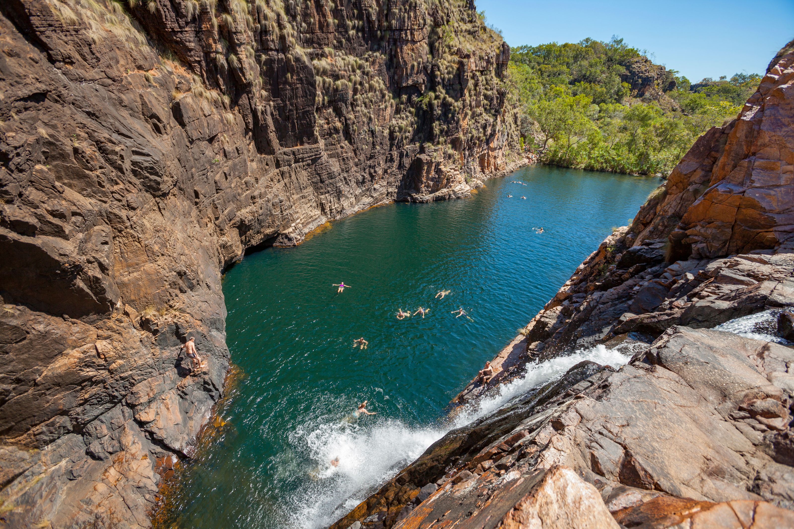 Xl Australia Arnhem Land Barramundi Falls Bathing