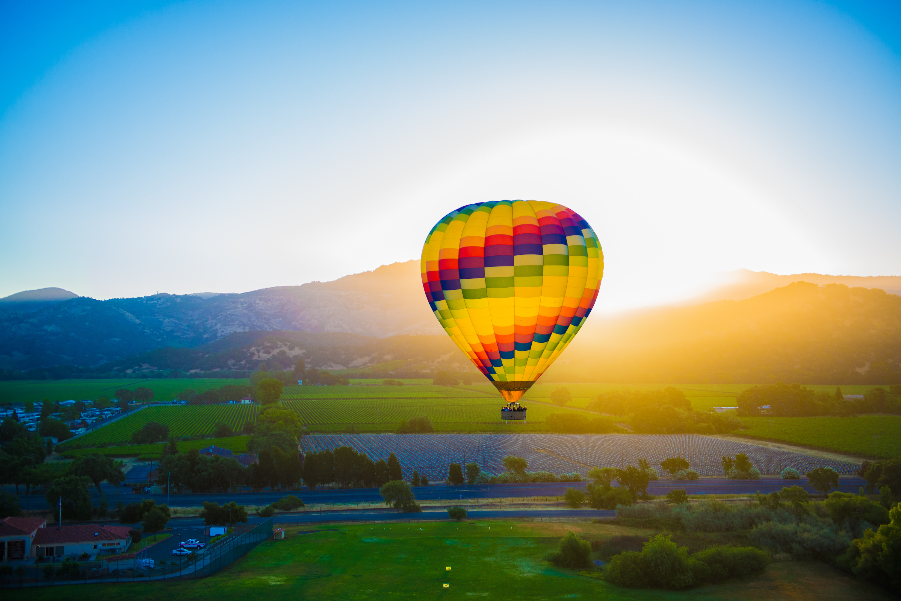 Xl USA California Napa Valley Balloon Trip Sunrise