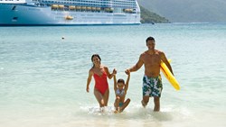 Small Cruise Royal Caribbean Voyager Family At The Beach