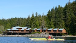 XL Canada British Columbia Farewell Harbour Lodge Kayaker