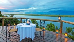 XL Botswana Chobe Game Lodge Dinner On Deck Sunset