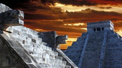 XL Mexico Yucatan Chichen Itza Sunset Ruins Pyramid Mexico