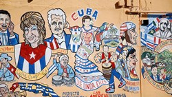 Xl Florida Miami Little Havana Graffiti On Wall USA