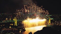 XL Australia New South Wales Sydney New Years Eve Fireworks Harbour Bridge Close