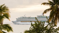 XL RCCL Adventure Cruise Ship Leaves Charlotte Amalie