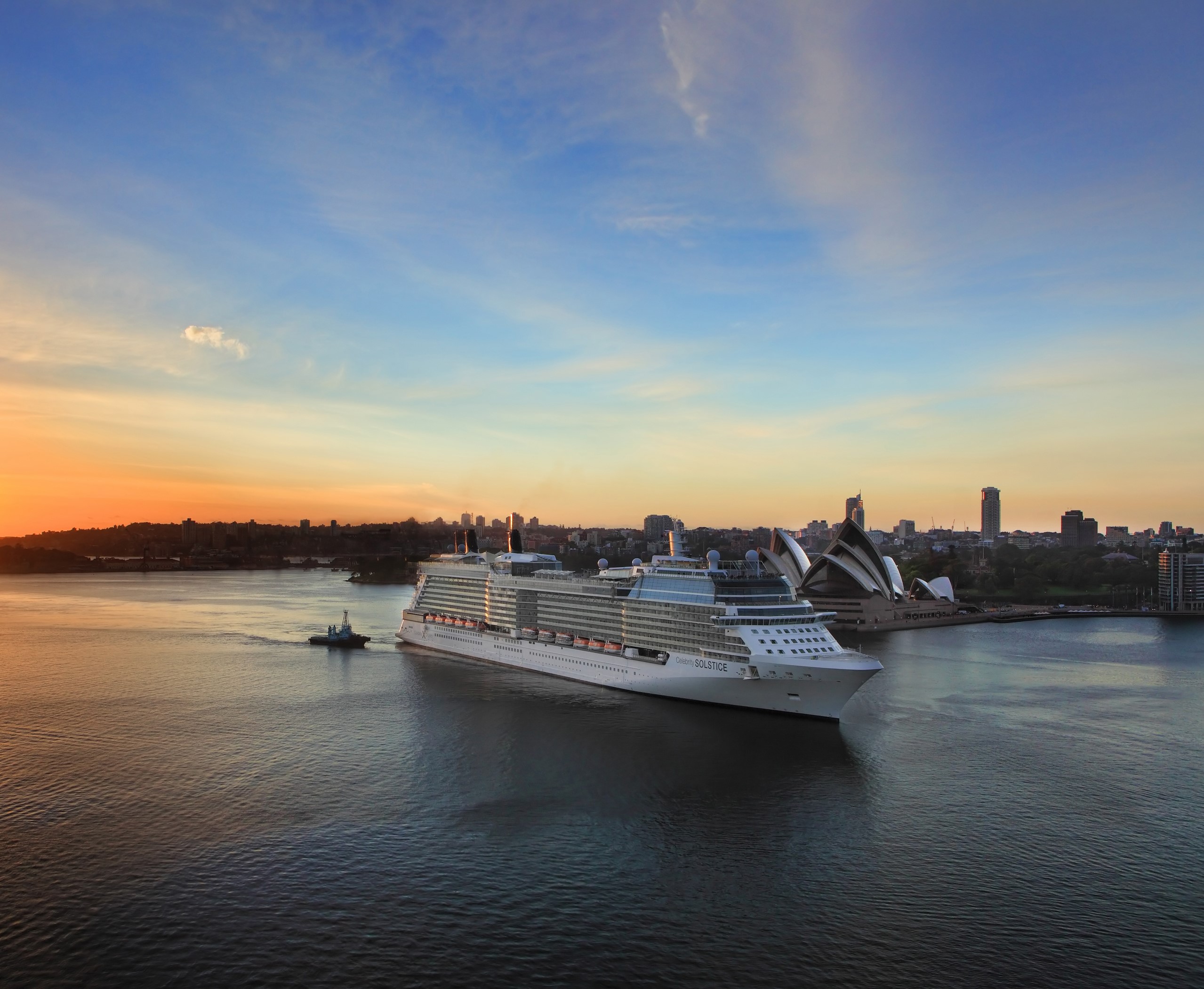 XL Celebrity Solstice Sydney Harbour At Sunrise