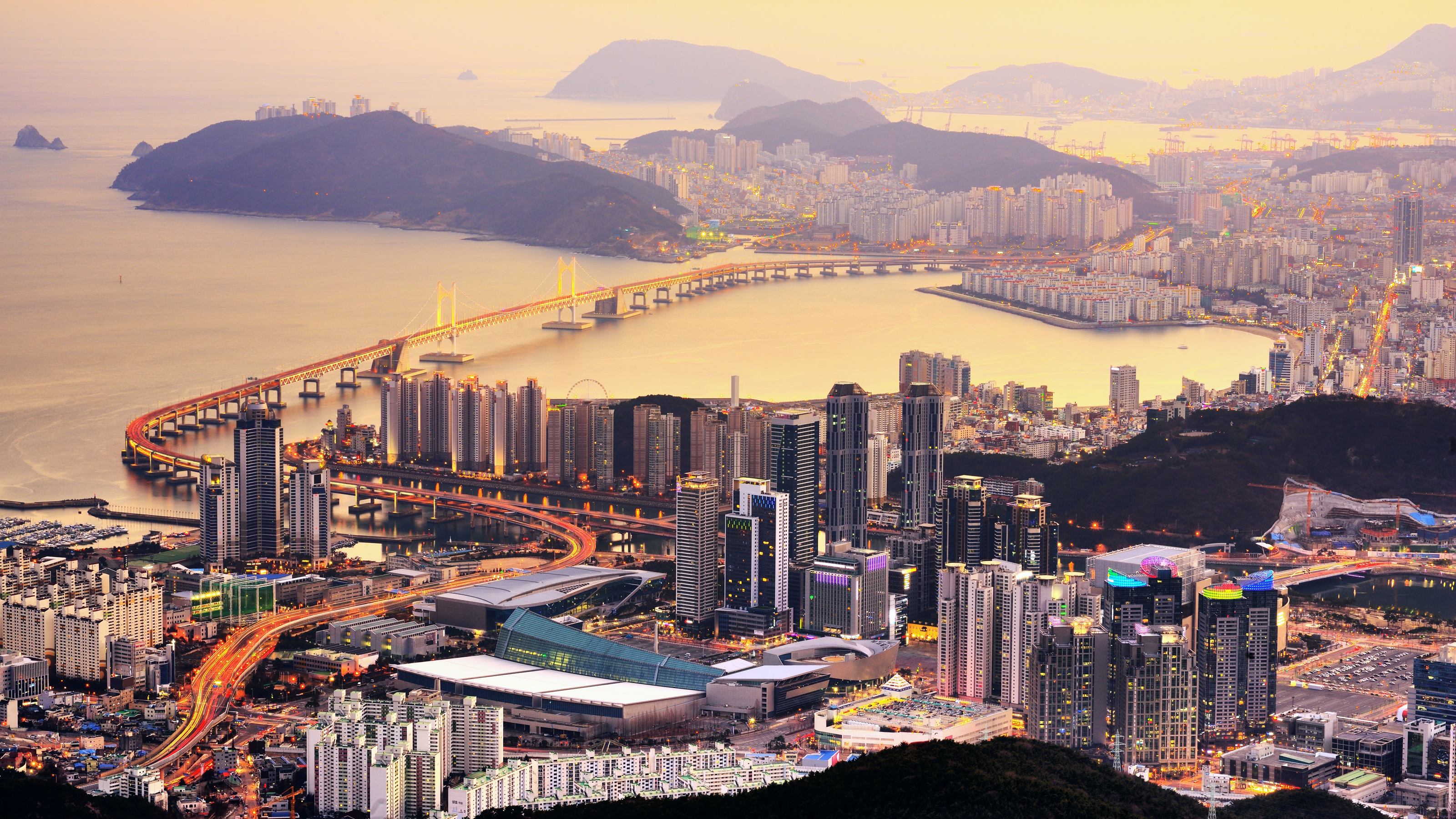 Xl South Korea Busan Skyline Evening