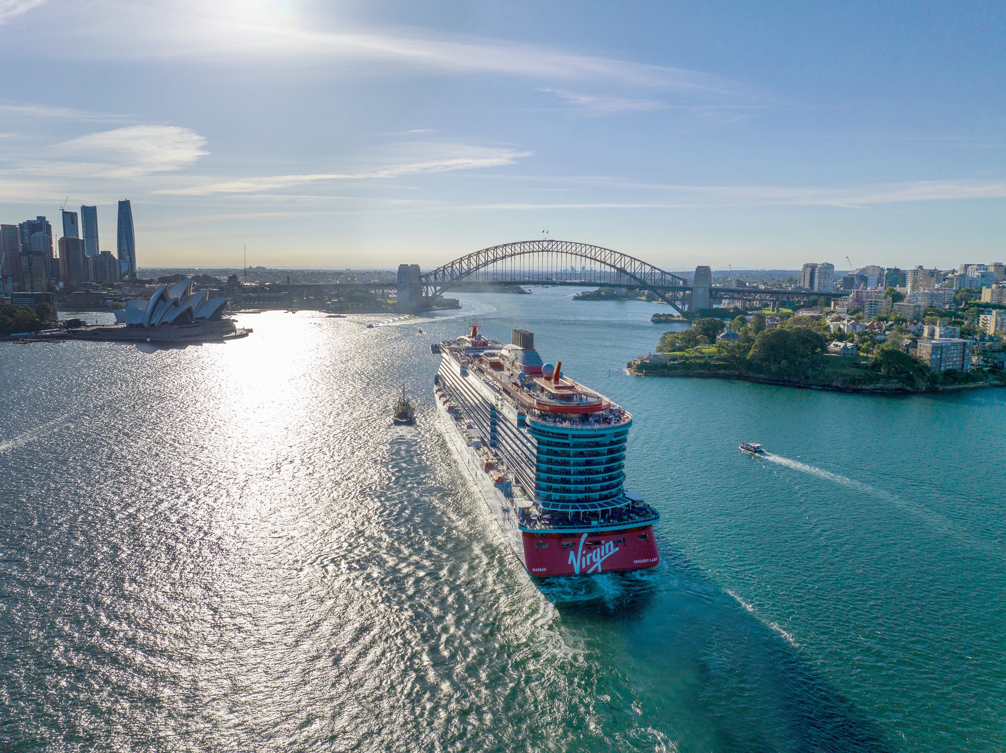 Small Virgin Voyages Resilient Lady Sydney Harbour