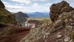 Xl New Zealand Rotorua Mt Tarawera Crater Hike Trekking