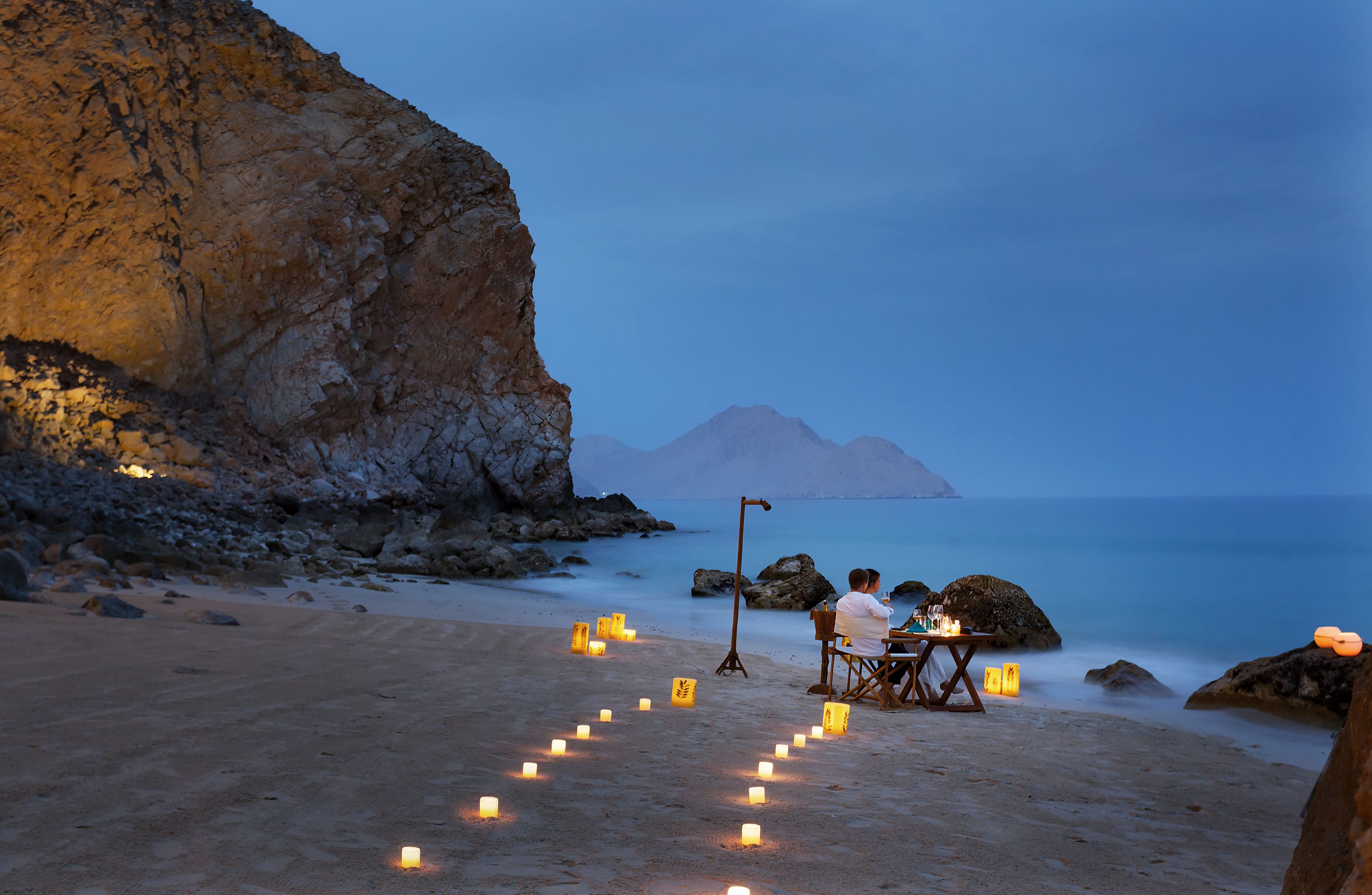 Xl Oman Zighy Bay Six Senses Private Dining Romantic Beach]
