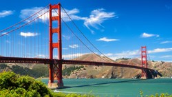 XL USA California San Francisco Golden Gate Bridge Vivid Day Landscape,