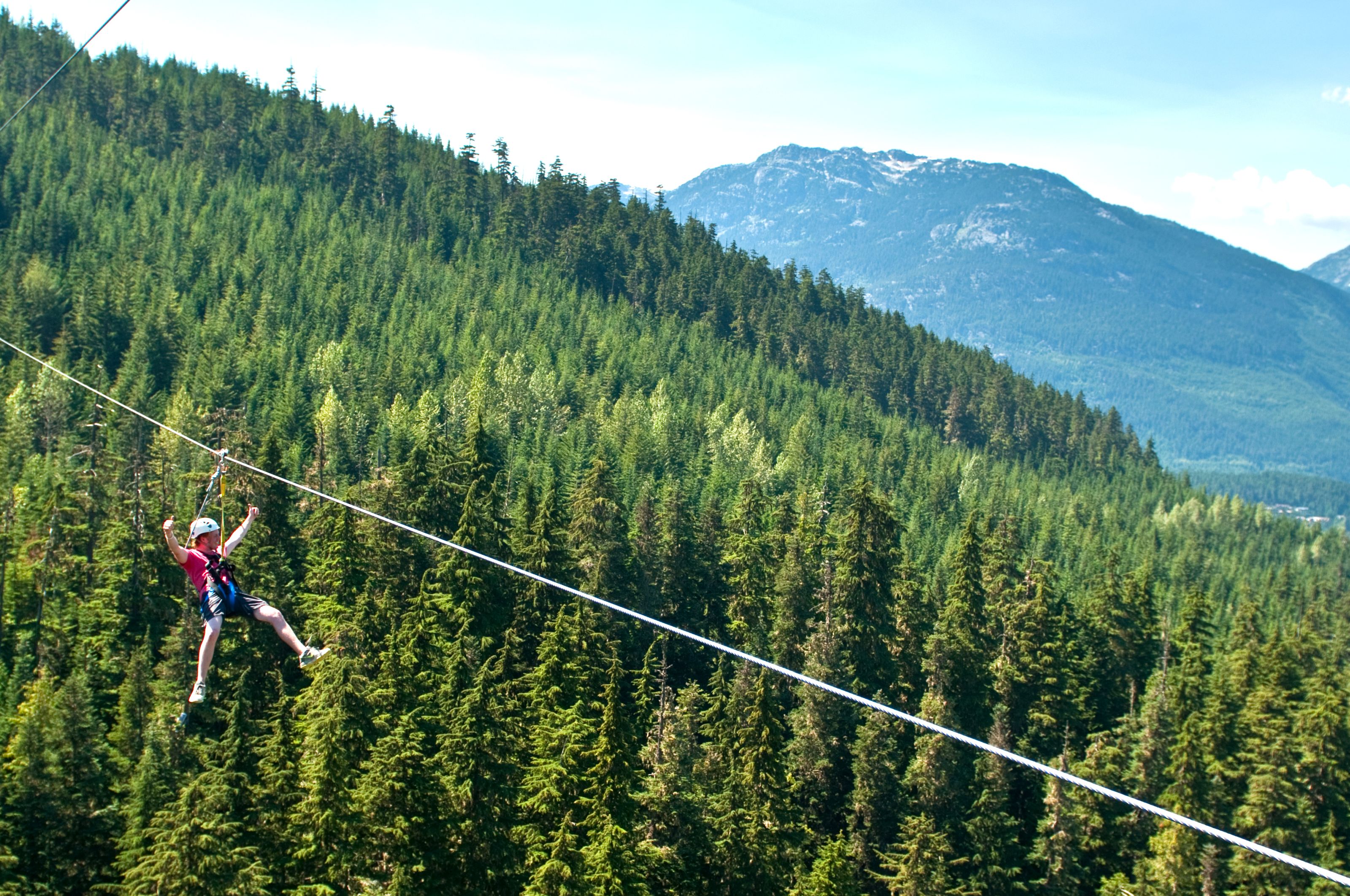 Xl Canada Whistler Ziptrek Zipline Eagle View Nature Man