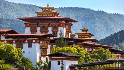 Bhutan Punakha Dzong Religious And Civil Adminstration Monastery Fort