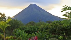 XL Costa Rica Lush Garden In La Fortuna With Arenal Volcano In Background