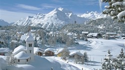 Xl Switzerland St Moritz Winter Snow Town