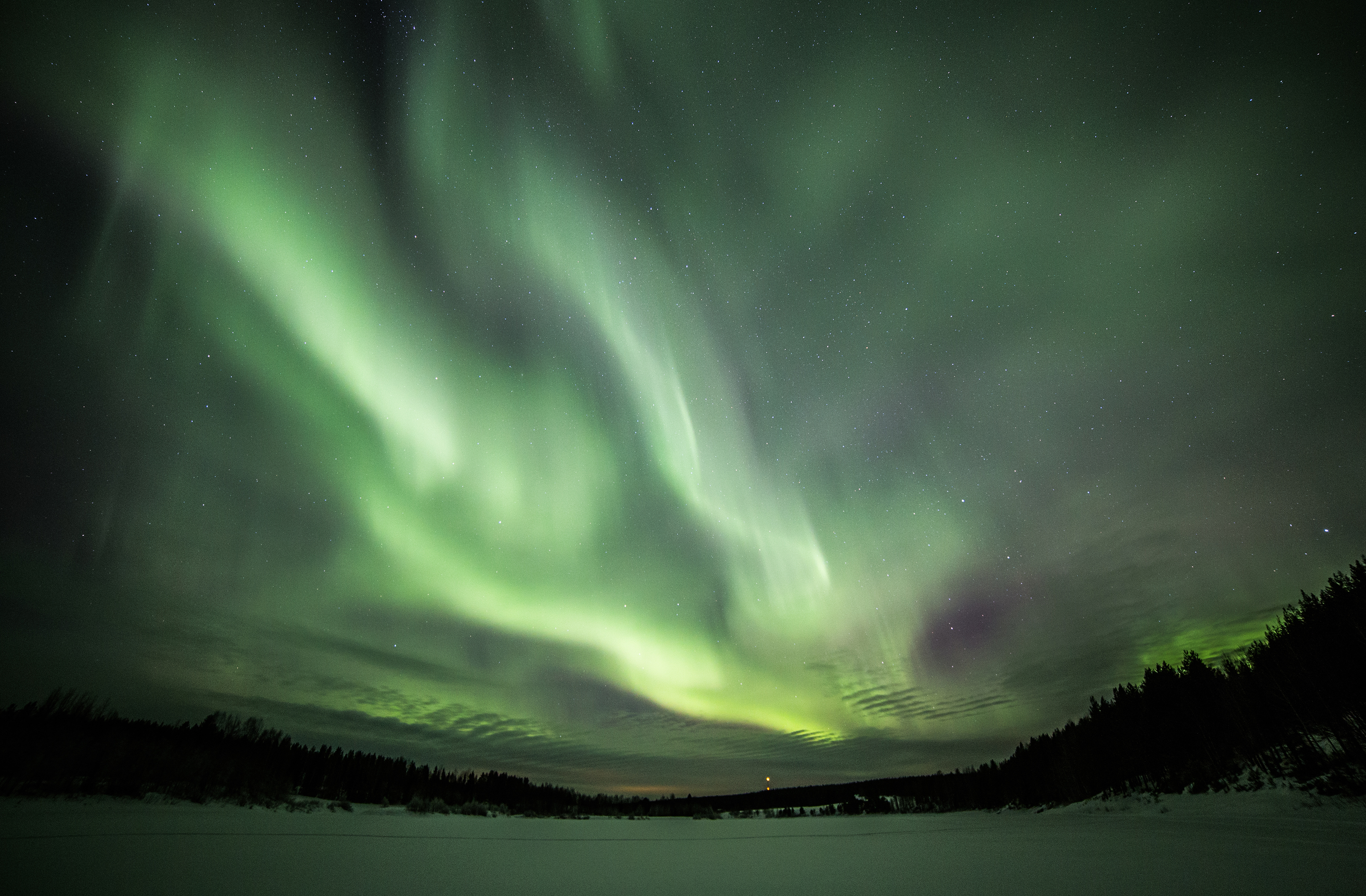 XL Finland Northern Lights In Rovaniemi Lapland Night