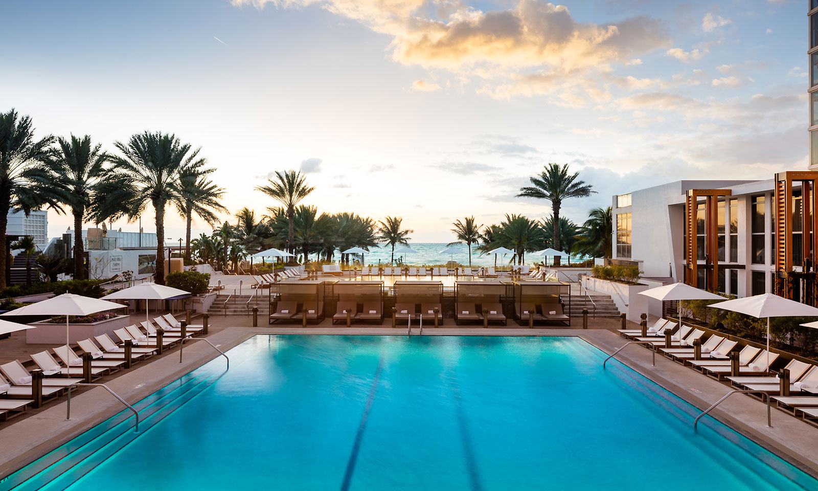 Xl Usa Miami Eden Roc Nobu Hotel Main Pool Sunrise
