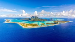 XL French Polynesia Bora Bora Aerial View Lagoon
