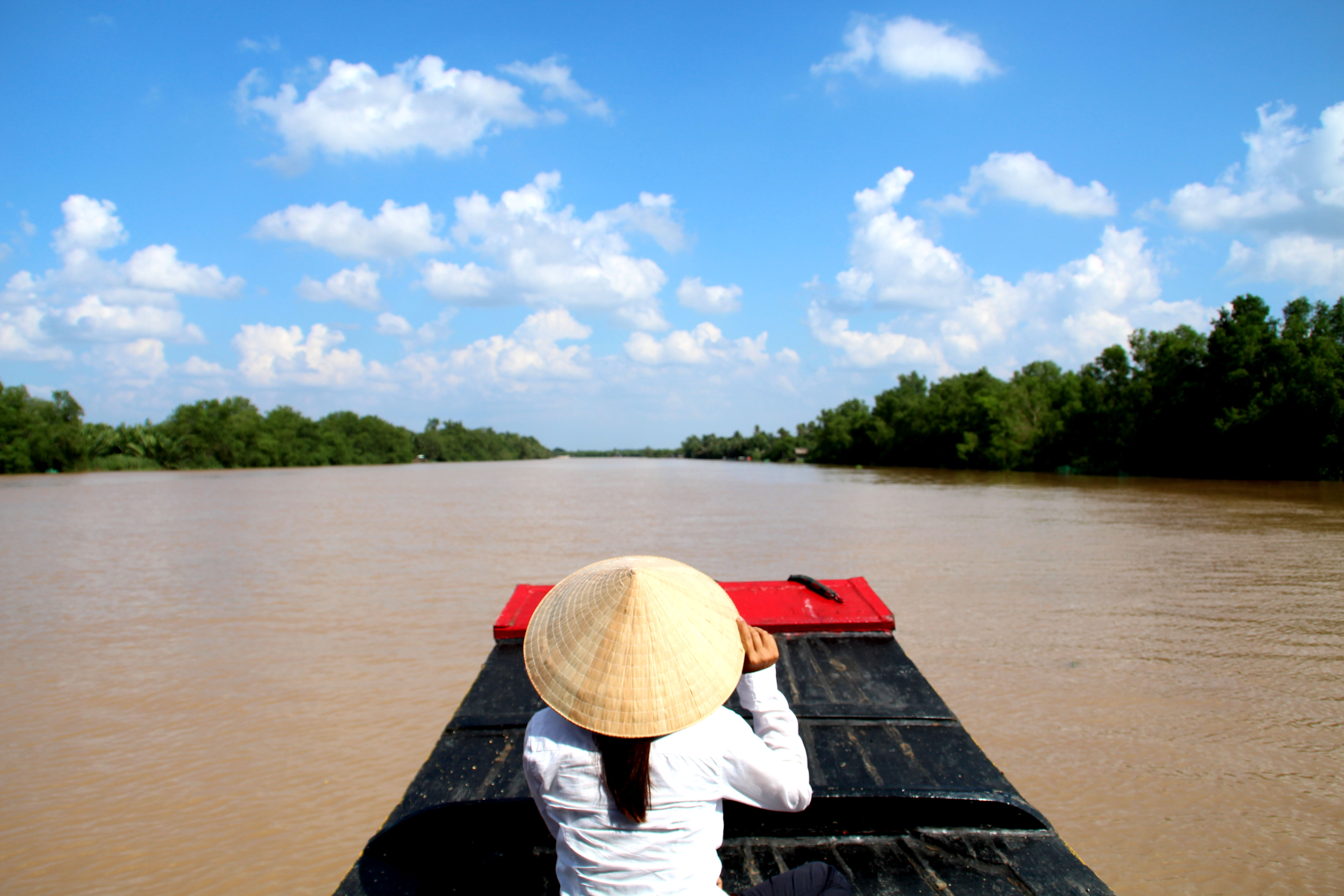 Xl Vietnam Mekong Lady Coconut River Boat