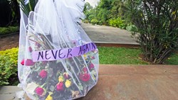 XL Rwanda Kigali Genocide Memorial Tomb With Flowers
