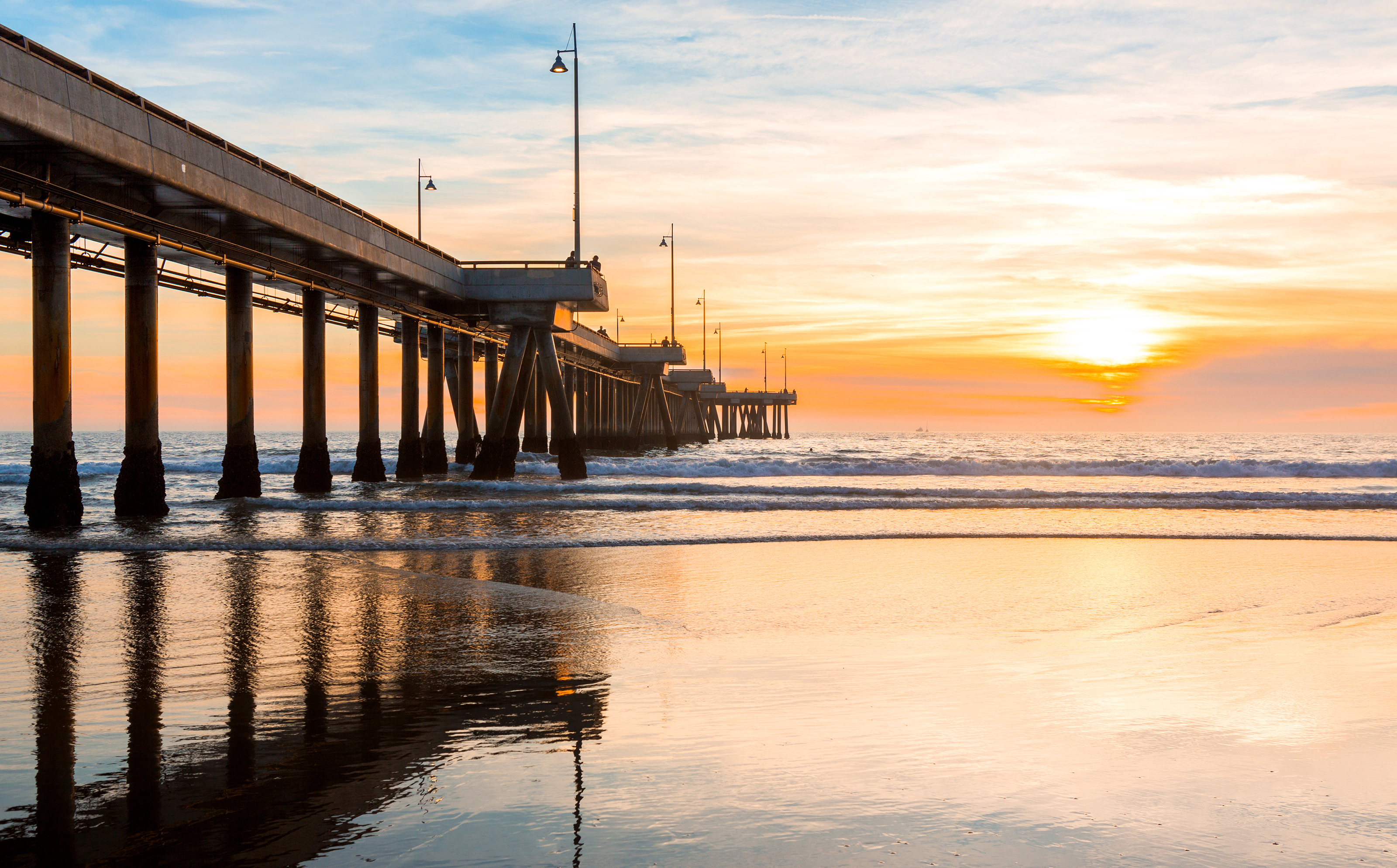 XL USA California Los Angeles Venice Pier Sunset