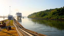 XL Panama Canal Cruise Ship Enters Miraflores Early Morning