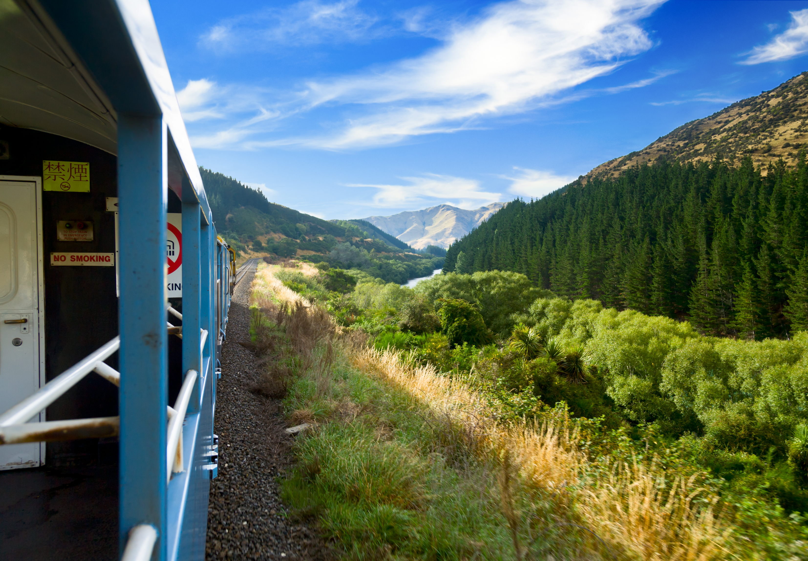 Xl New Zealand Tranzalpine Train Landscape Nature