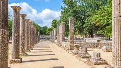 Xl Greece Olympia Colums Ruins