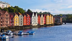 Xl Norway Trondheim Colorfull Houses River