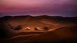 XL Abu Dhabi Dubai Magic Camp Tents Night