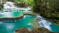 Xl Laos Luang Prabang Kuang Si Waterfall Blue Pools