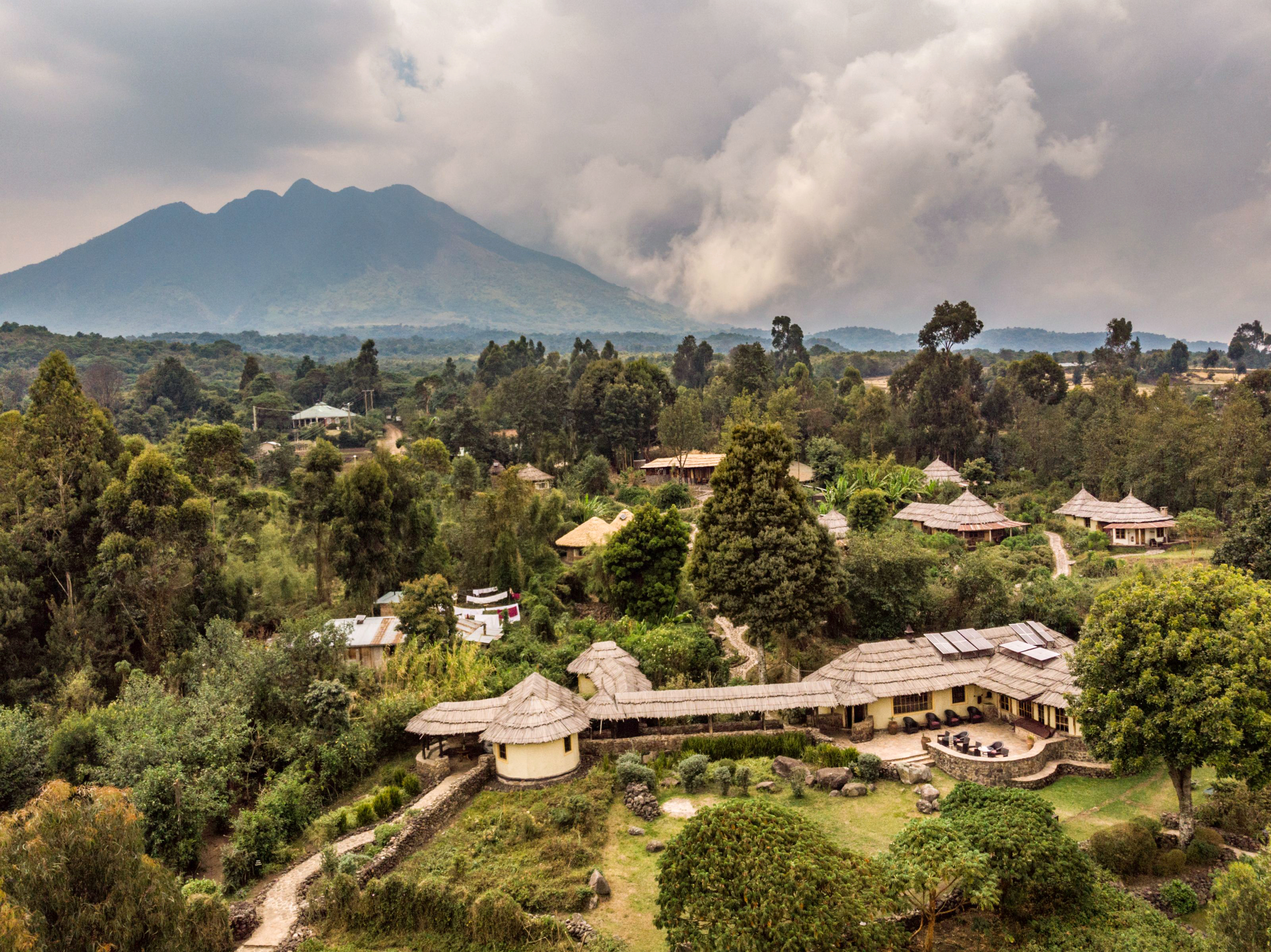 Xl Uganda Mount Gahinga Lodge Aerial View