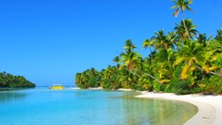XL Cook Islands Aitutaki One Foot Island Beach Sea