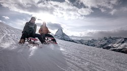 Xl Switzerland Zermatt Sledge Couple Christian Pfannmatter