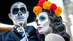 XL Mexico Dia De Los Muertos Couple People Culture