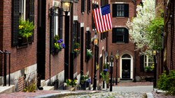 XL New England Boston Acorn Street Massachusetts USA