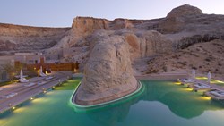 Xl Usa Utah Amangiri Canyon Point Swimming Pool Duskxl Usa Utah Amangiri Canyon Point Swimming Pool Dusk