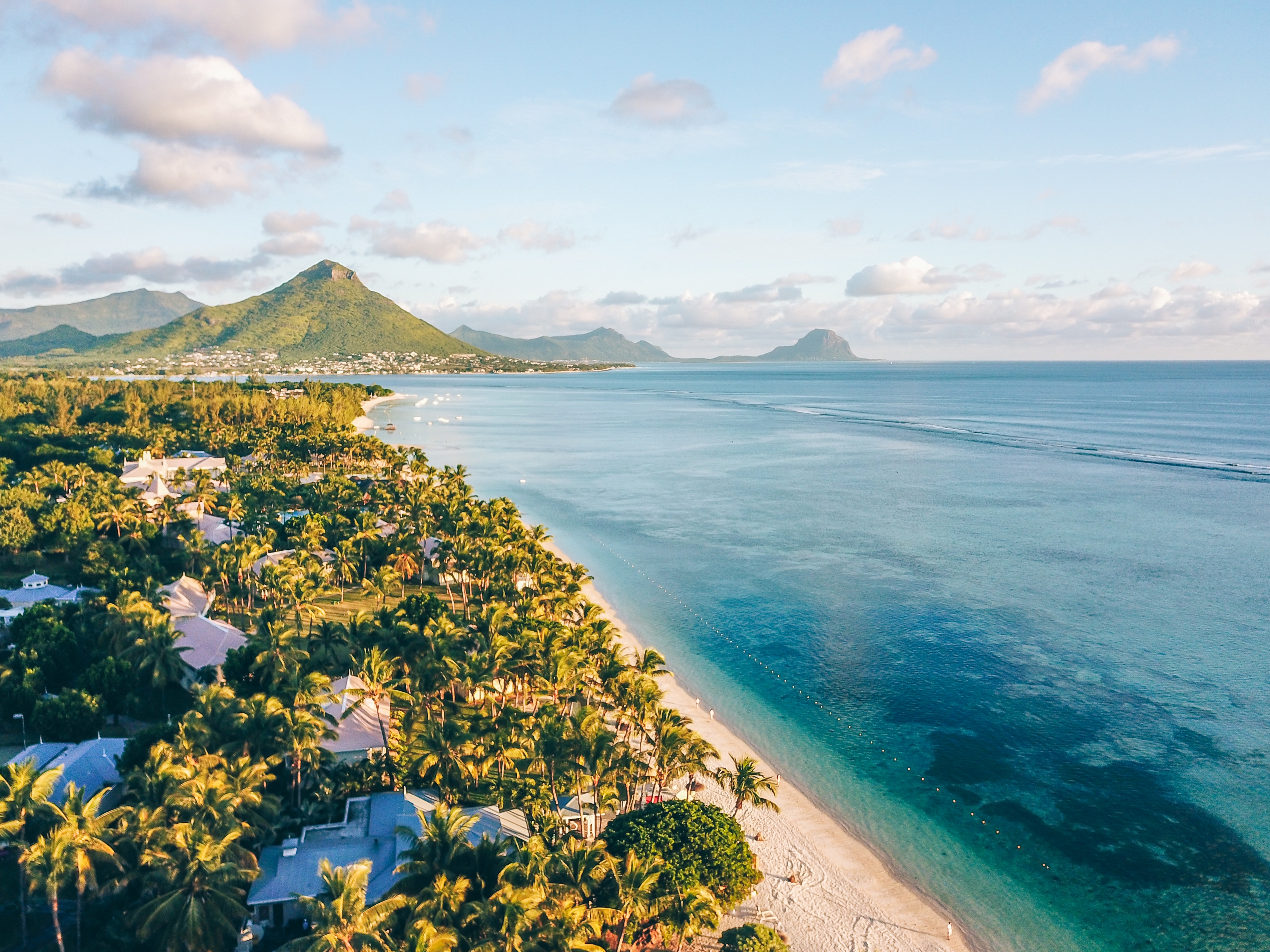 XL Mauritius Sugar Beach Sugar Beach Aerial View Le Morne Hero