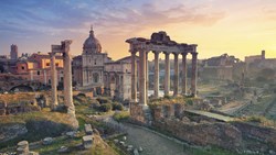 Xl Italy Rome Forum Romanum Ruins Sunrise