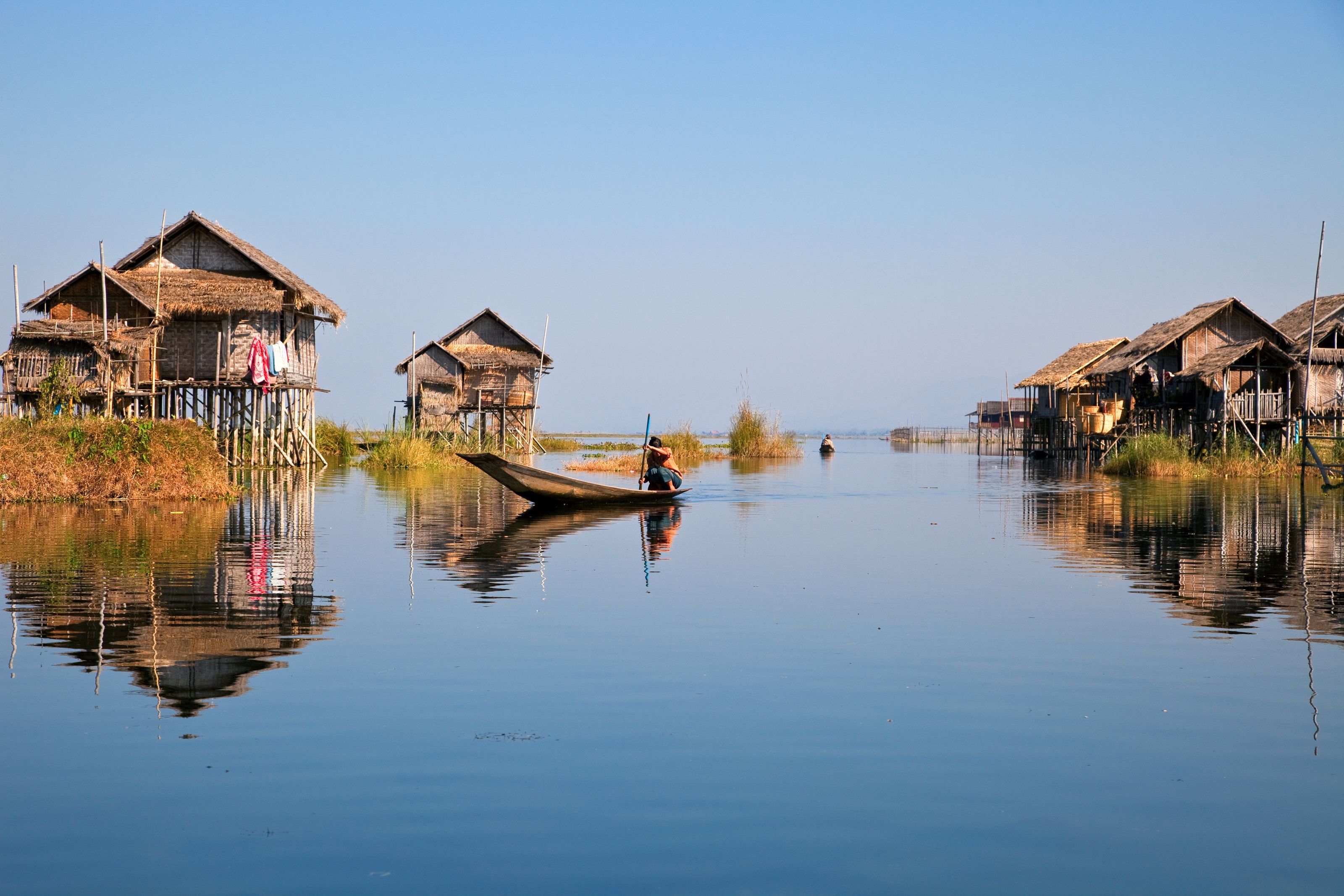 Xl Burma Inle Lake Floating Village Myanmar