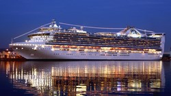 Xl Princess Cruises Caribbean Princess Night Shot Ship