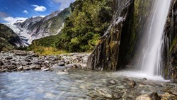 Xl New Zealand Franz Josef Glacier Valley Waterfall