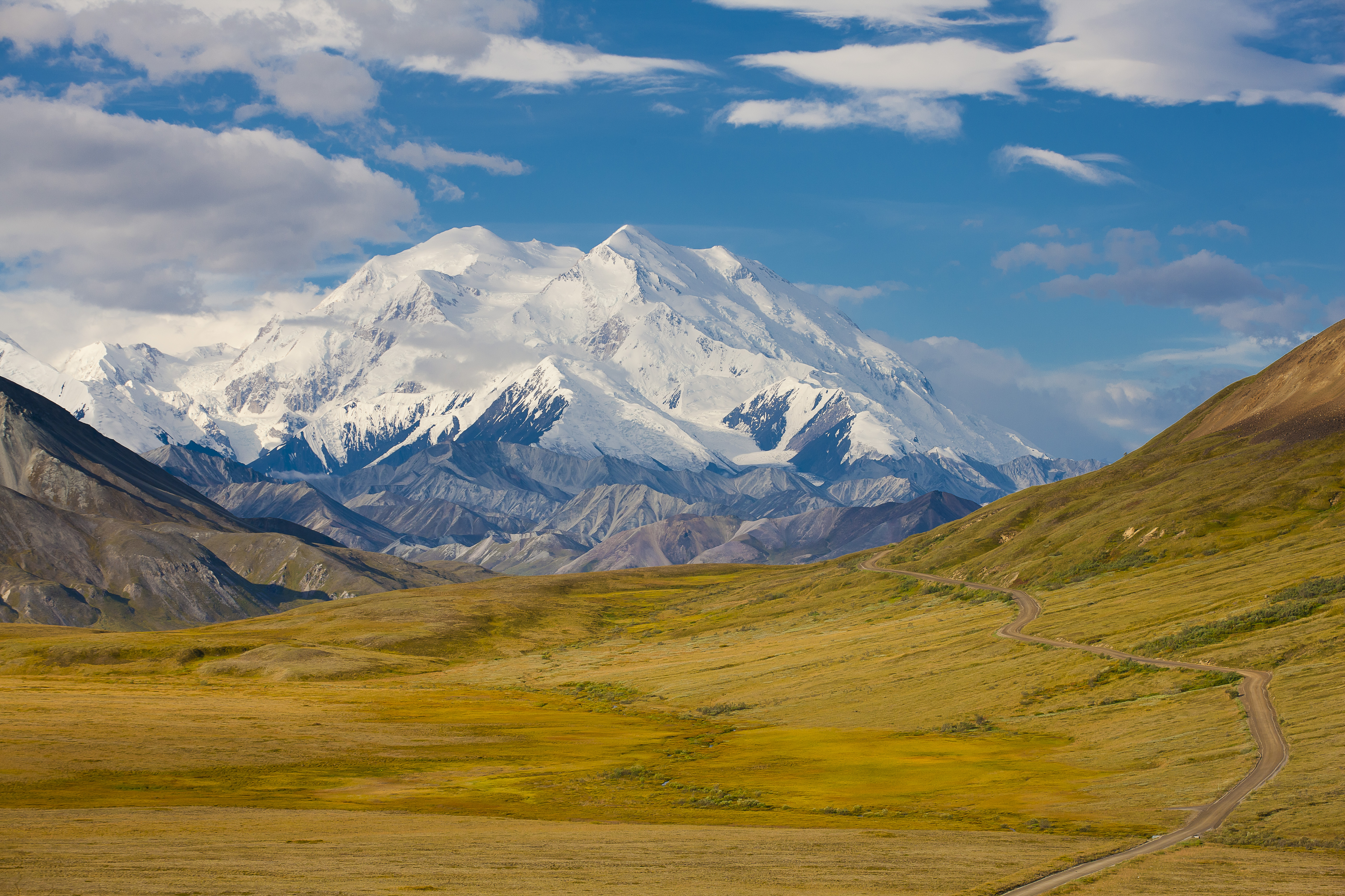 Xl USA Alaska Denali National Park Mountain Snow Landscape