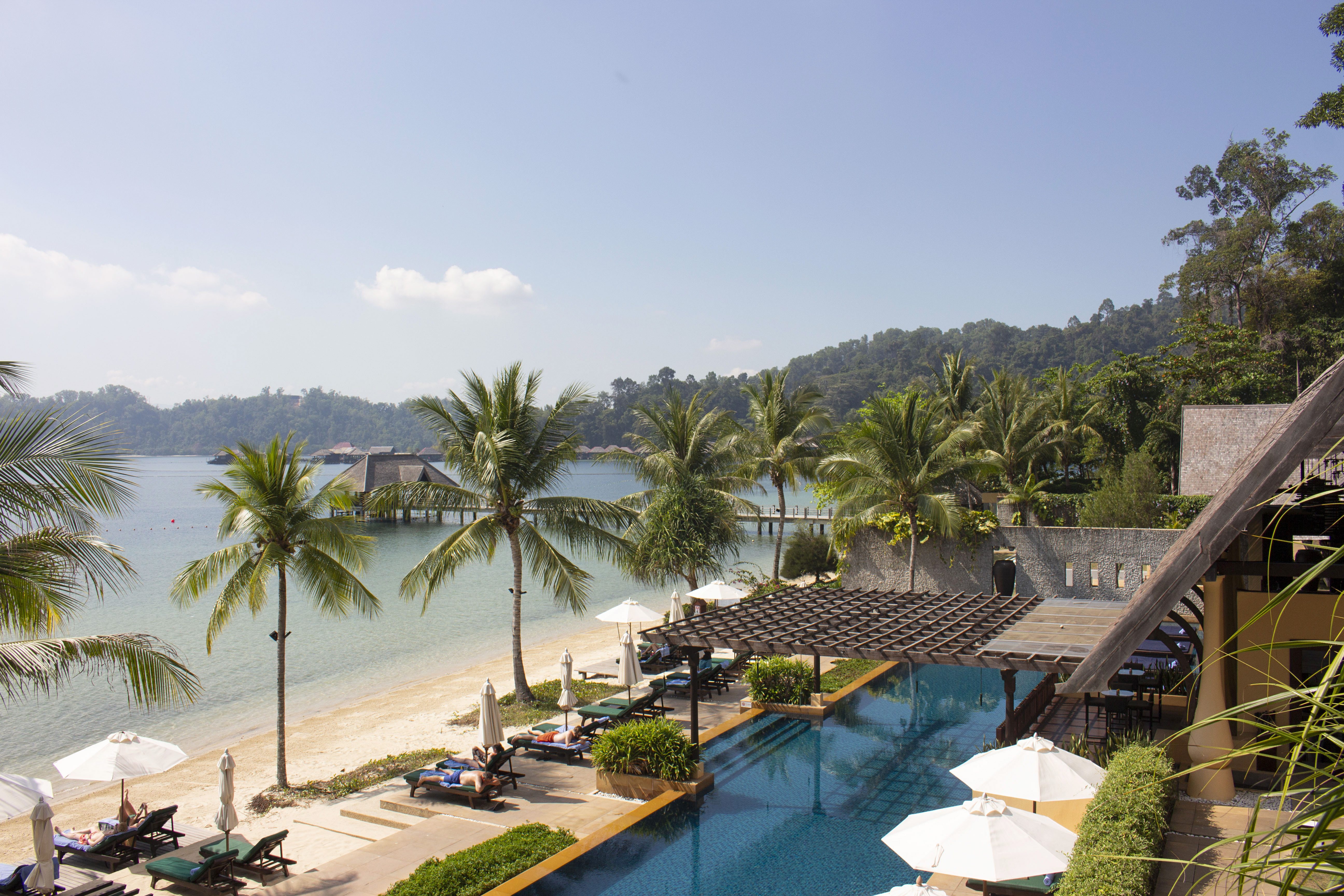 Xl Borneo Gaya Island Resort Pool Aireal View