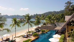 Xl Borneo Gaya Island Resort Pool Aireal View